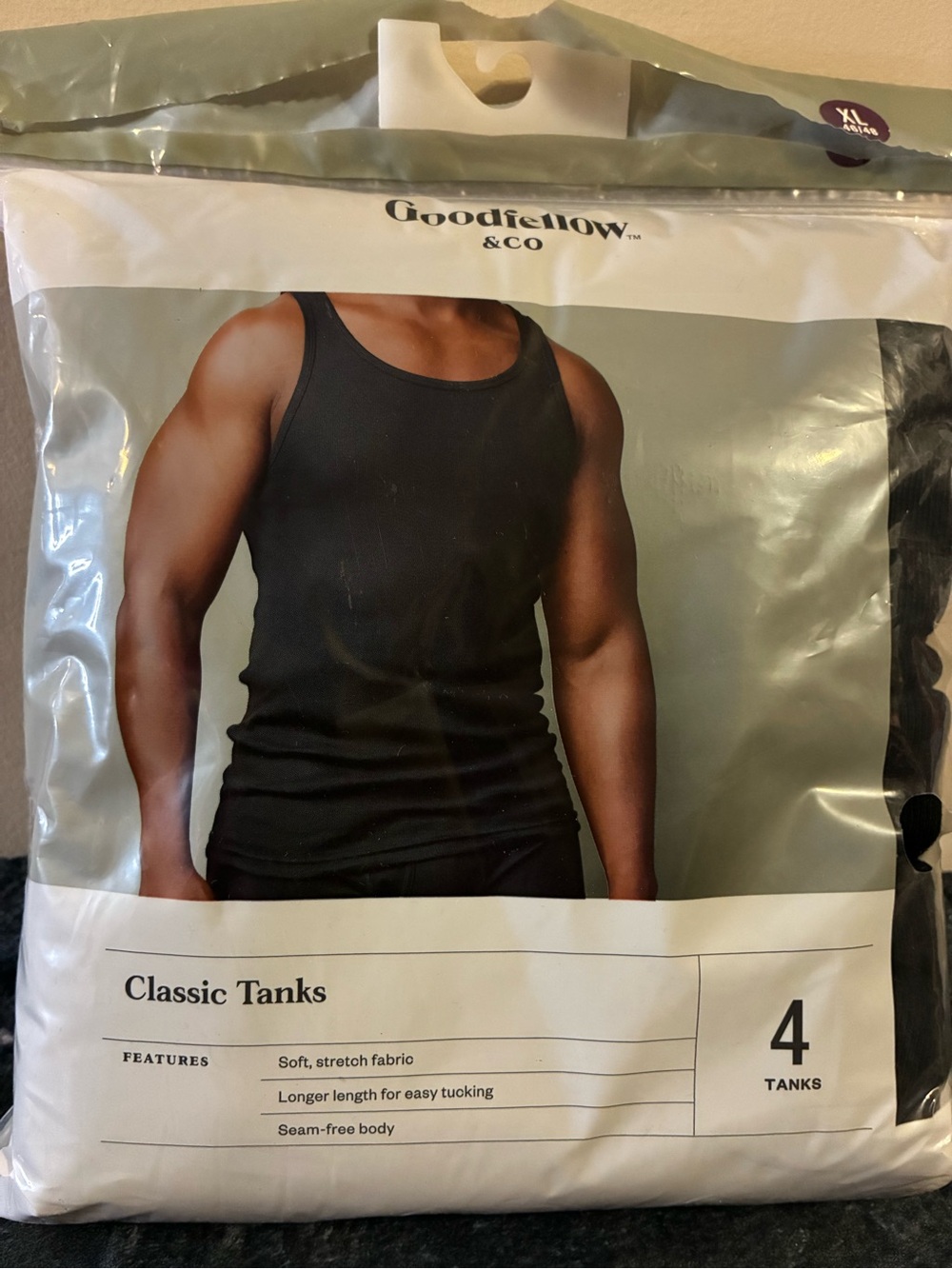 Goodfellow & Co Men’s Black Classic Tank Top - Pack of 4